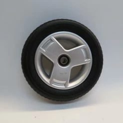 Outlet 🔥 Mon Ster 8"x2" (200x50) Black Flat-Free Front Wheel Assembly With Silver Tri-Spoke Rim For The Go-Go Elite Traveller Plus (SC54) 4-Wheel Mobility Scooter (Blemished) 🧨