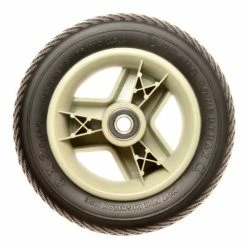 Outlet 🔥 Mon Ster 8"x2" (200x50) Black Flat-Free Front Wheel Assembly With Silver Tri-Spoke Rim For The Go-Go Elite Traveller Plus (SC54) 4-Wheel Mobility Scooter (Blemished) 🧨 -mobility wheel assemblies Shop front wheel assembly black tire tri spoke rim for go go elite traveller plus sc54 1 1