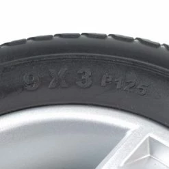 Flash Sale ⌛ Mon Ster 9"x3" (2.80/2.50-4) Black Flat-Free Rear Wheel Assembly With Silver Tri-Spoke Rim For The Go-Go Elite Traveller Plus (SC53/SC54), Elite Traveller Plus HD (SC53HD/SC54HD), & Sport (S73/S74) 😍 -mobility wheel assemblies Shop p49 9106 6