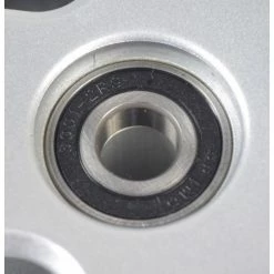 Budget ❤️ Mon Ster 8"x2" (200x50) Black Flat-Free Front Wheel Assembly With Silver Tri-Spoke Rim For 4-Wheel Go-Go Mobility Scooters ❤️ -mobility wheel assemblies Shop p49 9109 7