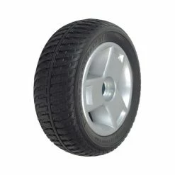 Wholesale 🎉 Mon Ster 8"x2.50" Black Flat-Free Rear Wheel Assembly With Silver Tri-Spoke Rim For Go-Go Scooters 🛒